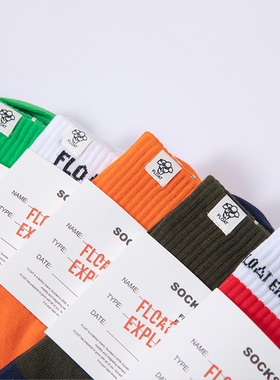 FLOAT LAB国潮嘻哈袜子男潮街头中筒袜哇塞袜子女个性潮流长袜