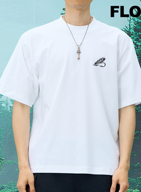 FLOAT钓鱼佬鱼钩路亚钓鱼索罗娜夏季户外凉感宽松短袖T恤