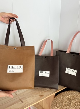 时尚肩背无纺布服装店手提袋用女装袋包装定制购物礼品袋定制logo