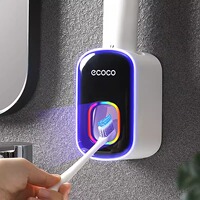 ecoco 全自动挤牙膏神器吸壁挂式挤压器套装家用免打孔牙刷置物架