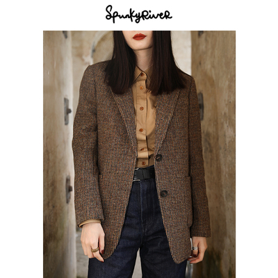 HarrisTweed复古女士羊毛西服