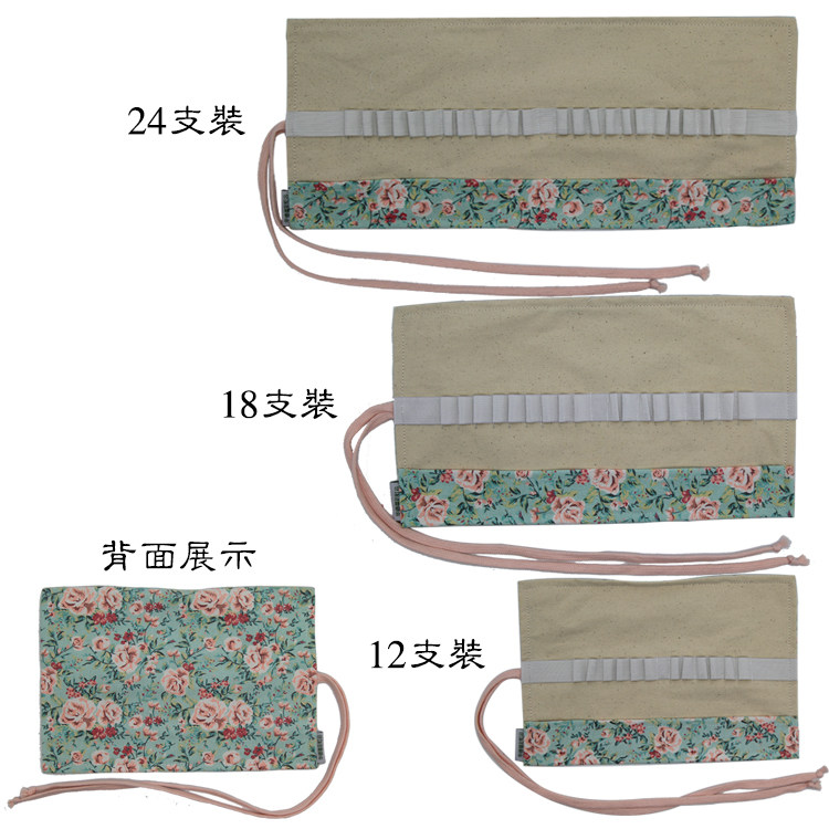 12色色彩铅专用笔袋手工帆布图片