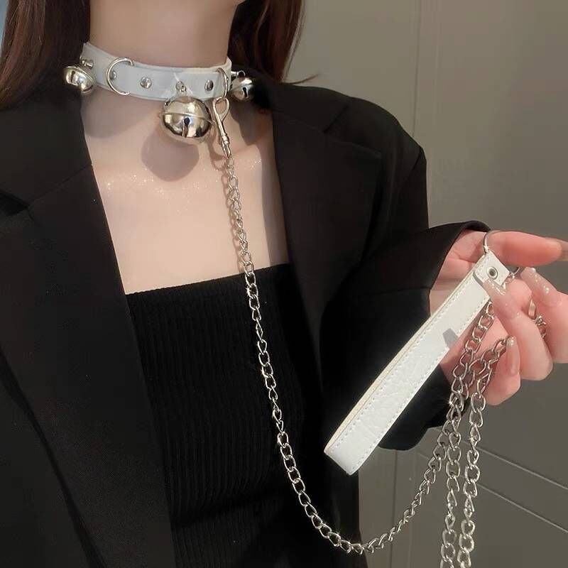 铃铛项圈女脖子颈链颈圈链子颈环choker男项链性感锁骨链颈带