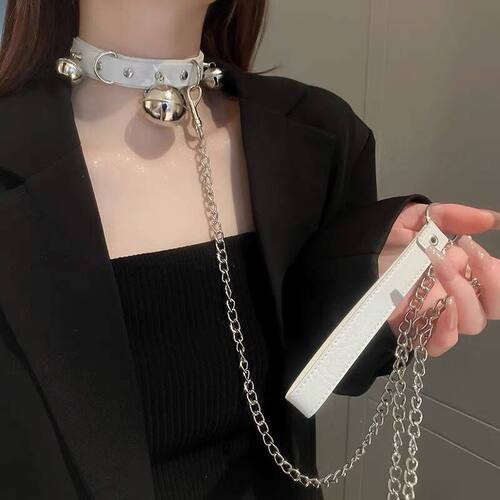 铃铛项圈女脖子颈链颈圈链子颈环choker男项链性感锁骨链颈带