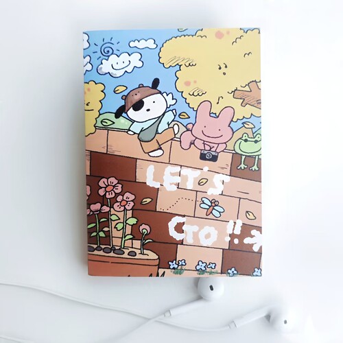 Tina Studio   LET'S  GO!!    50p 韩系可爱  切膜贴纸书 A6包邮