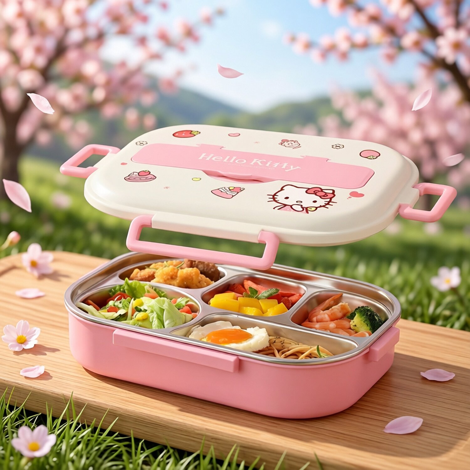 helloKitty正版联名分格便当盒
