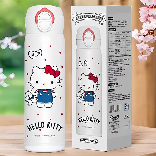 三丽鸥helloKitty猫联名水杯可爱保温杯儿童女孩上学专用高颜值kt