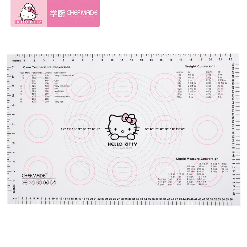 helloKitty猫烘焙店揉面硅胶店耐高温垫板子专用曲奇油垫烘焙工具