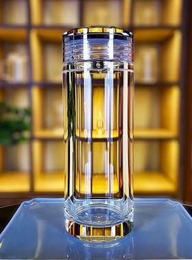 原矿天然水晶杯原石白水晶玻璃打磨茶杯密封车载茶水杯子办公高档