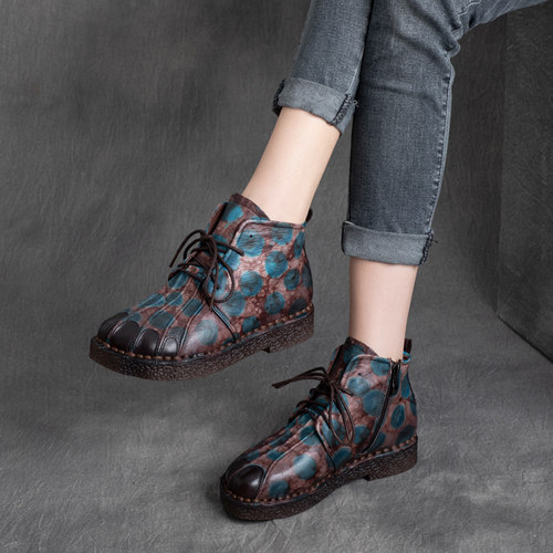 2025秋季新款民族风脚趾系带短靴