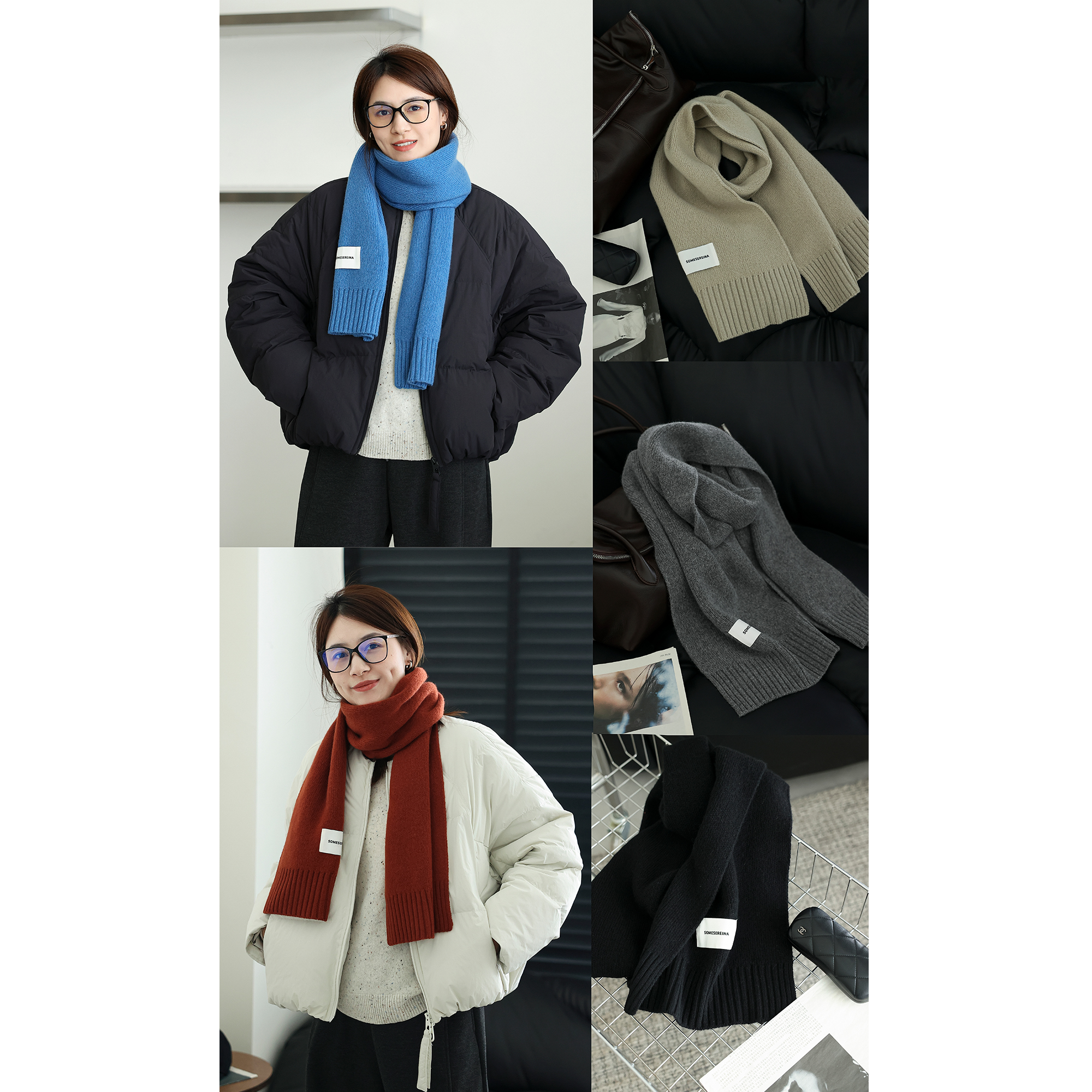 冬季羊毛氛围感男女保暖围脖