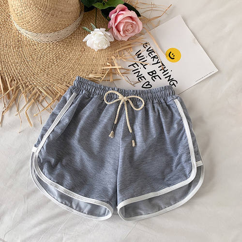 Summer sports shorts for women Korean style outer wear loose thin wide leg pants yoga stretch slimming pants