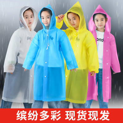 儿童雨衣加厚加長非一次性雨披便携书包位全身防暴雨透明旅游户外