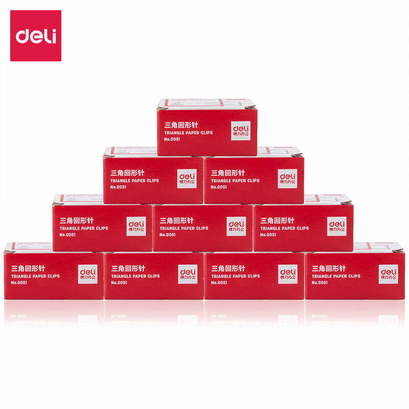 델리 종이 클립 삼각형 종이 클립 사무용품 금속 실버 파일 주최자 니켈 도금 녹 방지 스윙 바늘