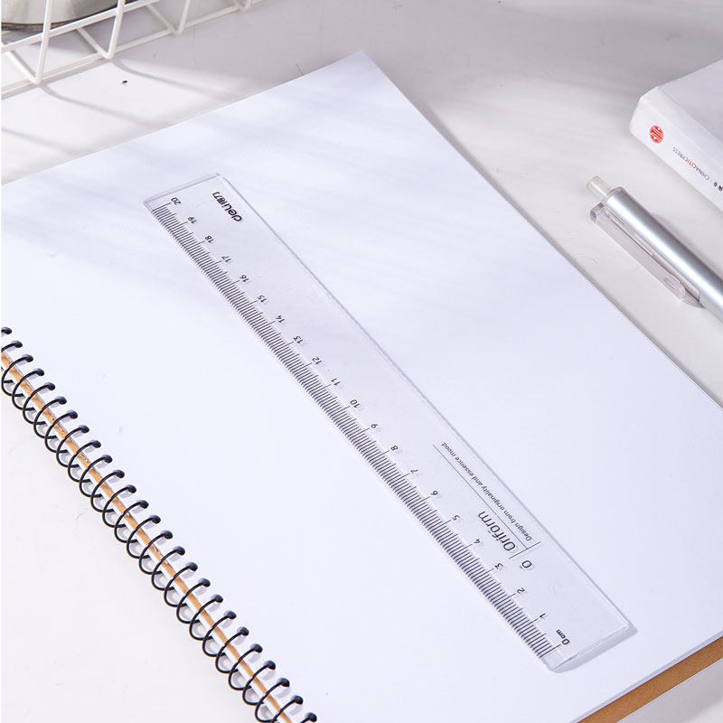 초등학생이 드로잉 스케일 15|20CM CM 길이 눈금자를 사용하는 웨이브 눈금자가 있는 델리 플라스틱 눈금자