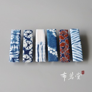 布茗堂 蝴蝶结头花 手工扎染布艺方发夹
