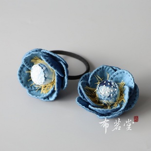 布茗堂 玫瑰头花发夹莲花头花向日葵头花 扎染发饰合辑