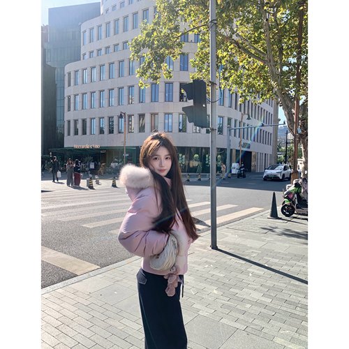 BBen 新国标90白鸭绒羽绒服女短款2025冬季新款连帽绝美冬装外套