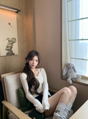 BBen 显瘦长袖T恤女2026夏季新款设计感小众甜美纯欲法式小上衣
