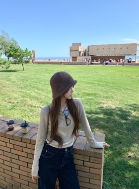 BBen氧气条纹 内搭基础条纹圆领T恤女长袖2025秋季新款显瘦打底衫