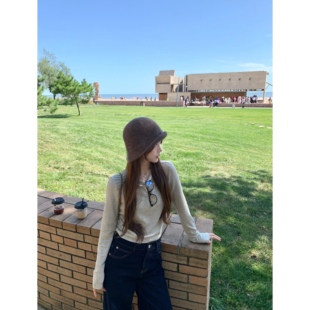 显瘦打底衫 BBen氧气条纹 新款 2025秋季 内搭基础条纹圆领T恤女长袖