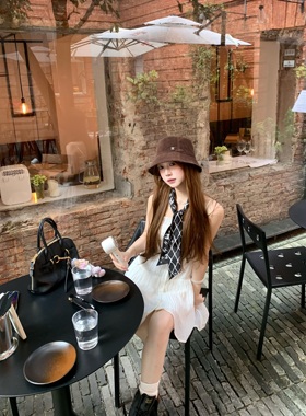 BBen vtg美学 无袖连衣裙女内搭2025秋季新款法式温柔风打底裙子