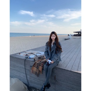清倉特價 呢子大衣 break小個子毛呢外套女2024秋冬新款 autumn