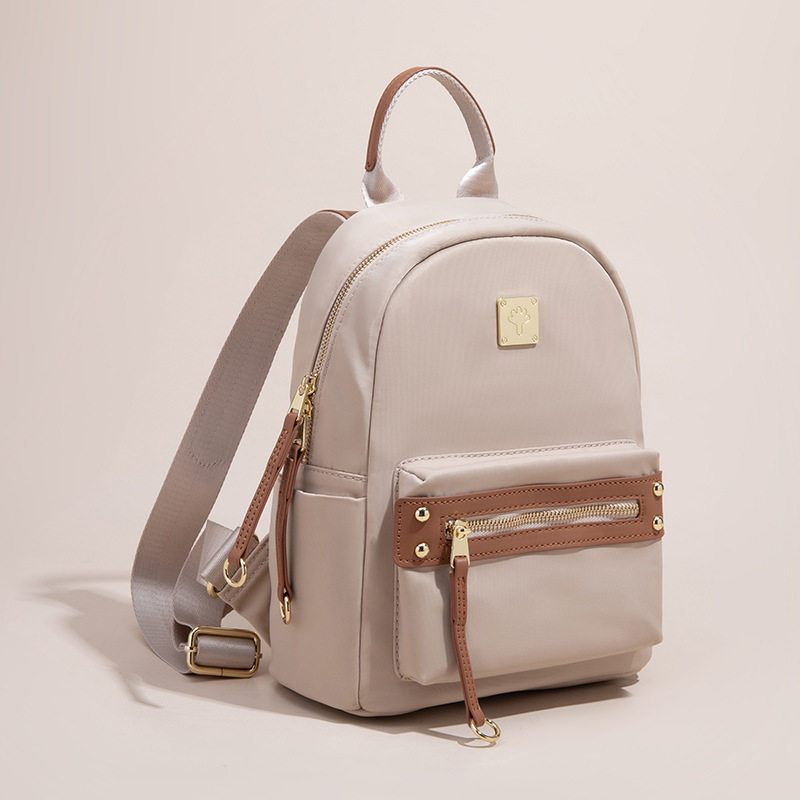 大容量牛津布双肩背包女轻便百搭新款通勤夏季尼龙帆布迷你小书包