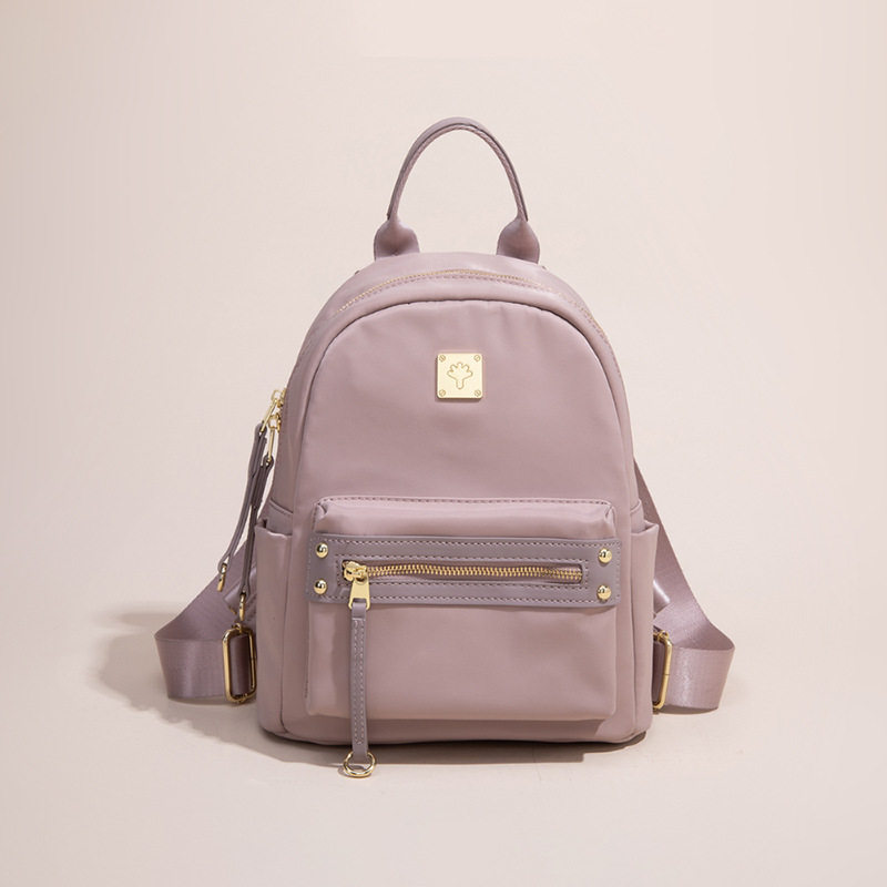 大容量牛津布双肩背包女轻便2024新款通勤夏季尼龙帆布迷你小书包