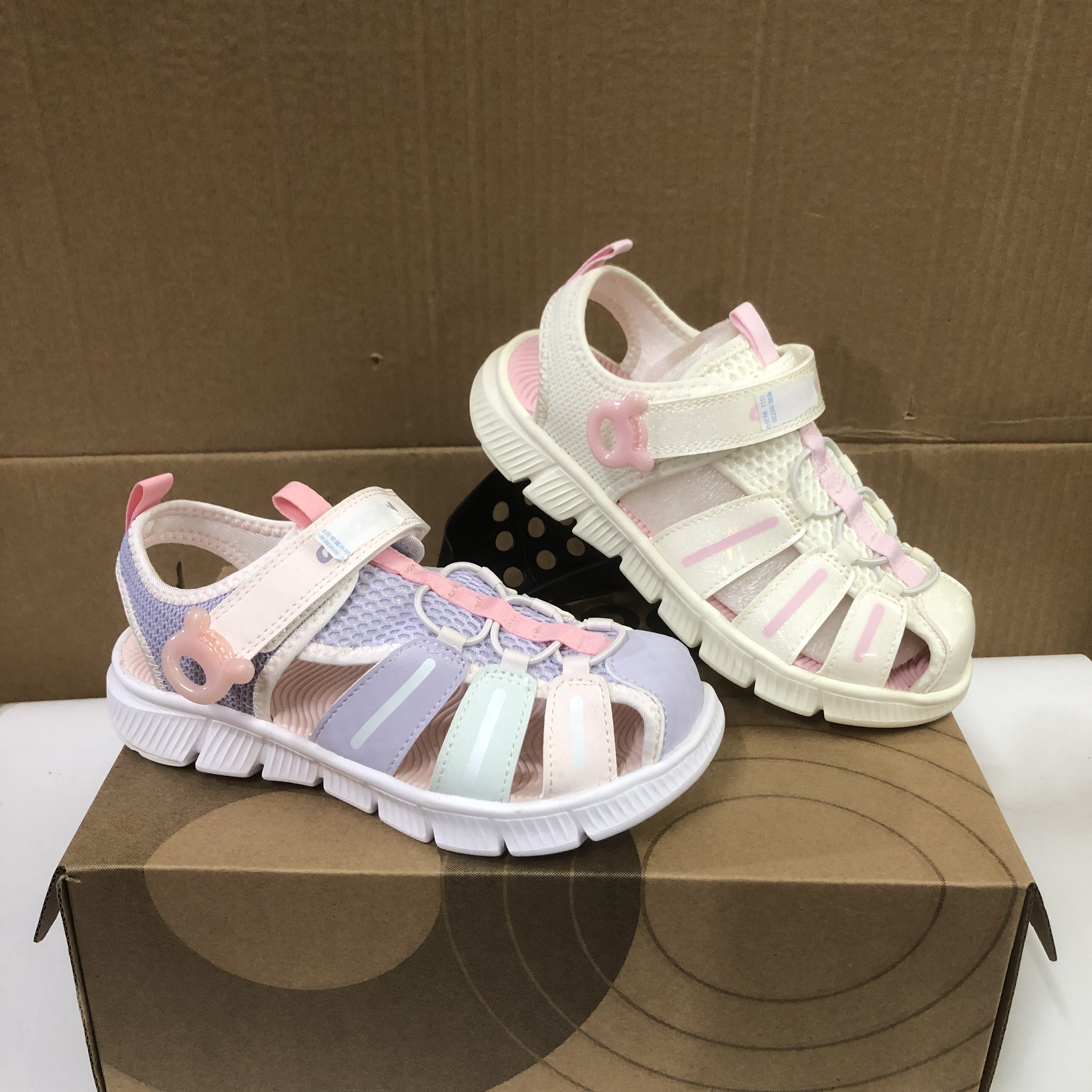 夏季女童包头防滑软底运动凉鞋