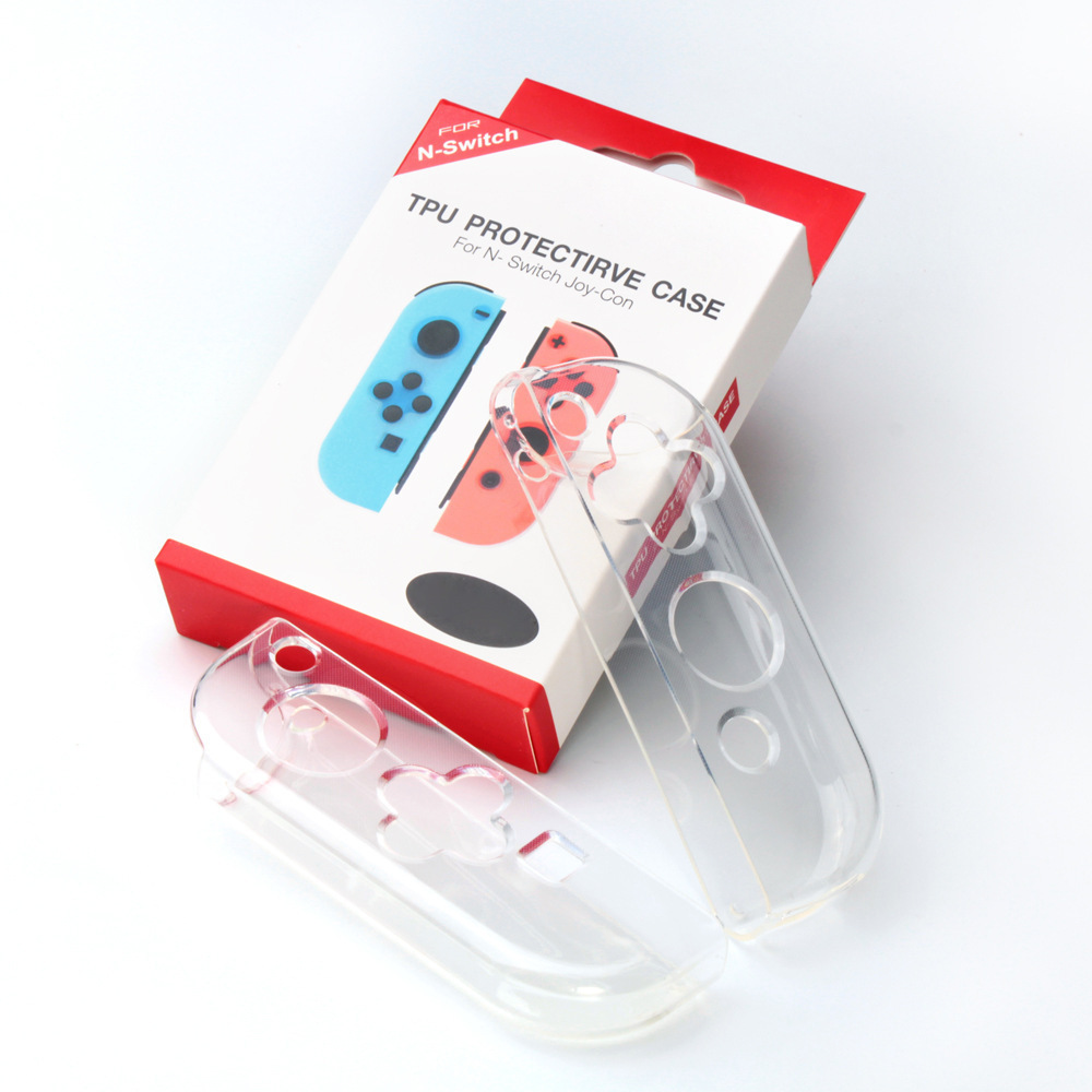 现货Switch joycon手柄透明保护壳TPU握把软壳NS小手柄保护清水套