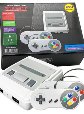 工厂 SFC620游戏机AV SNES美版 迷你电视游戏机红白机FC普清