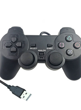 PS2外形USB有线手柄 PS2外形手柄 USB/PC电脑游戏手柄 208USB手柄