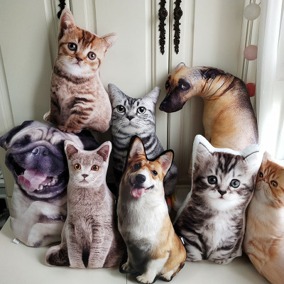 猫咪抱枕仿真靠垫pp棉