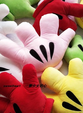 黄色绿色大手掌手套真人娃娃机手套成人儿童舞蹈表演派对游戏道具