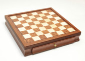 国际象棋棋盘棋盒收纳方便礼品装 饰摆设艺术木制大型中型棋盘格