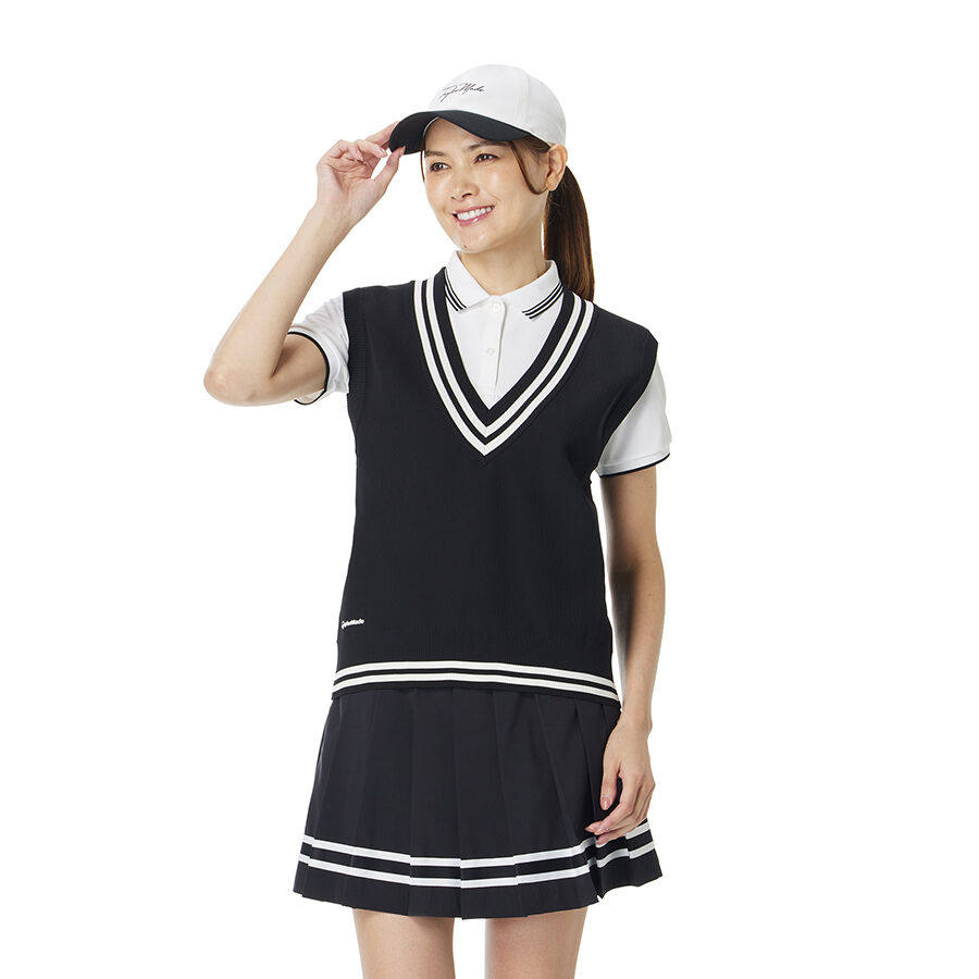 日本TaylorMade泰勒梅高尔夫女装26春夏弹性V领针织马甲背心TL793