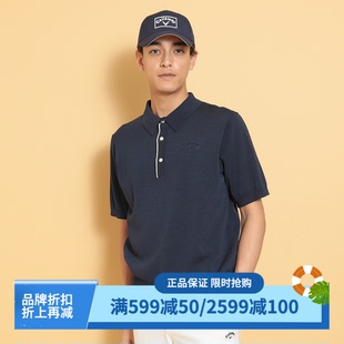 日本Callaway卡拉威男装 T恤男C25134102 高尔夫25夏针织短袖 POLO衫