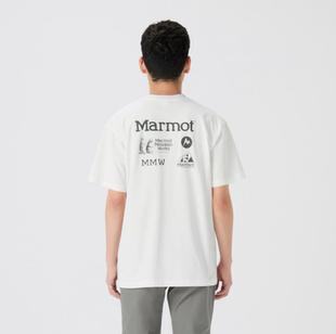 日本代购marmot土拨鼠26春夏吸汗速干圆领短袖T恤男MTSS26MST077