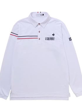 日本Le Coq公鸡男装高尔夫25春乐卡克速干长袖Polo衫T恤LG5SLS00M
