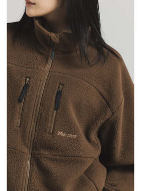 日本代购marmot土拨鼠25秋冬立领拉链抓绒夹克外套男MTFW25UFL041