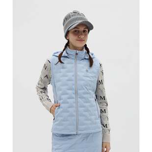 日本MUNSINGWEAR万星威高尔女装 25秋防泼水防风中棉马甲MG5FVE23L