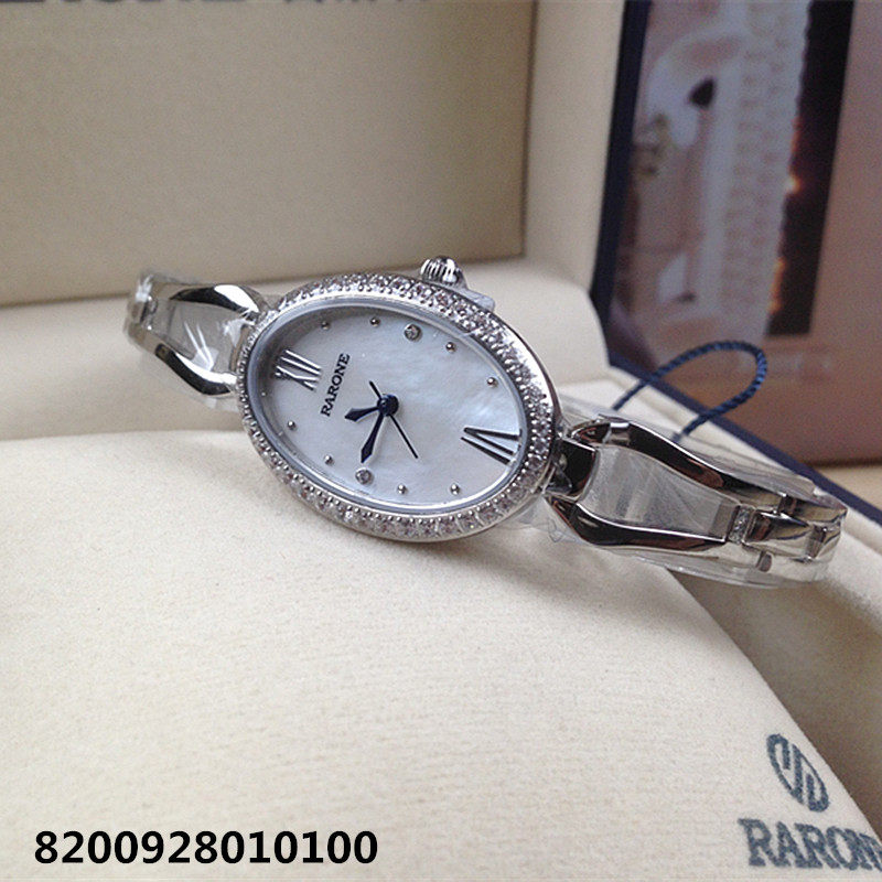 正品RARONE/雷诺手表 石英表手链女表8200928010100鸭蛋型8200928