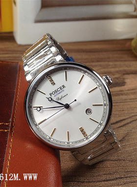 李晨代言Poscer/宝时捷手表自动机械男表正品P.6612M.WWW日历6612