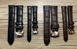tangin天珺手表表带真皮针扣男女款皮带 深棕色 黑色二种原装1002