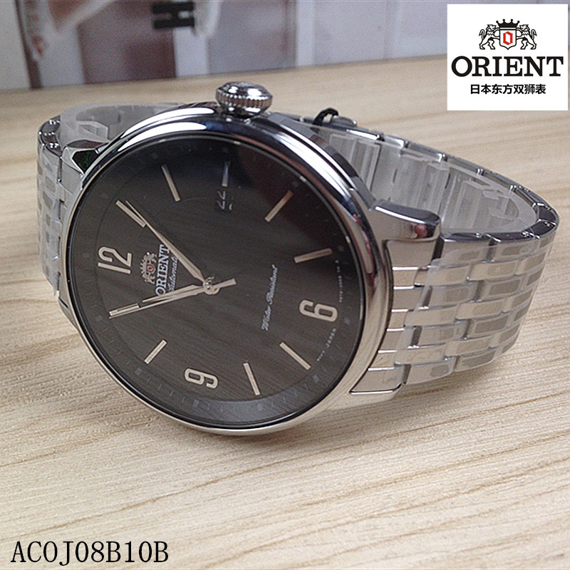 正品Orient/东方双狮男士手表 机械表全自动蓝宝石日历ACOJ08B10B