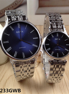 专柜Geya/格雅手表男表石英表小表盘钢带G06233GWB情侣表正品6233