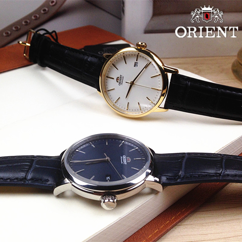 日本原装Orient/东方双狮机械男表 全自动手表皮带日历ACOE03S10B