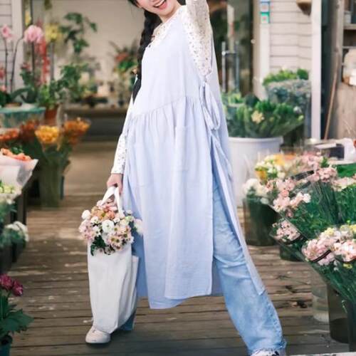 跨境外贸左右开衩围裙韩版防污