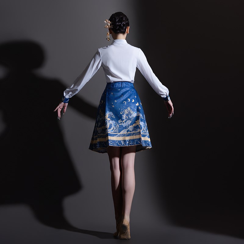 新选学院风马面裙春夏中r国风合唱演出服女成人套装学生大合唱团